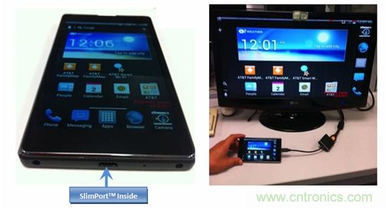 采用SlimPort接口技術(shù)的新一代Google Nexus手機(jī)樣機(jī)。