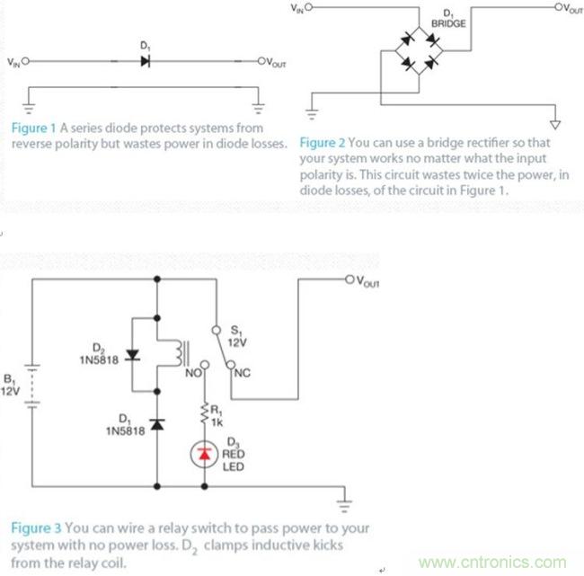 無電壓降的簡單負(fù)極保護電路