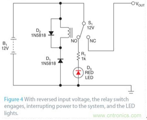 無電壓降的簡單負(fù)極保護電路