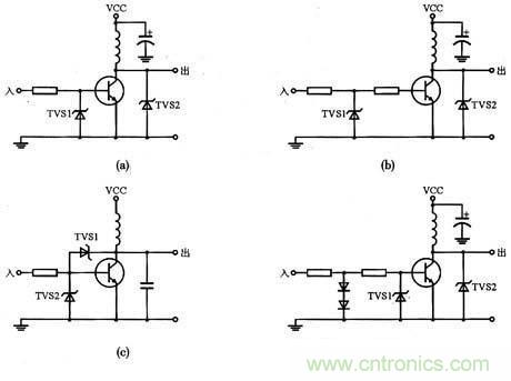 圖3：基于TVS晶體管保護(hù)電路實例