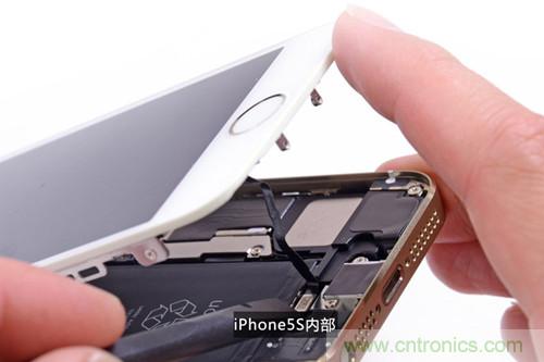 土豪金iPhone 5S拆解：內(nèi)部結(jié)構(gòu)升級(jí)，維修難度增加