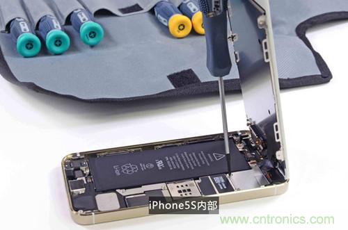 土豪金iPhone 5S拆解：內(nèi)部結(jié)構(gòu)升級(jí)，維修難度增加