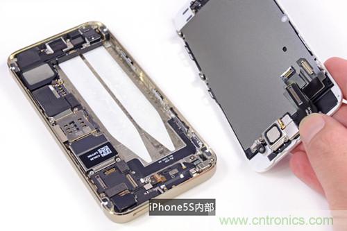 土豪金iPhone 5S拆解：內(nèi)部結(jié)構(gòu)升級(jí)，維修難度增加