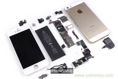 土豪金iPhone 5S拆解：內(nèi)部結(jié)構(gòu)升級(jí)，維修難度增加