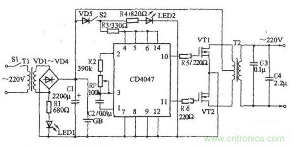 推薦：一款簡(jiǎn)單的逆變電源電路設(shè)計(jì)方案