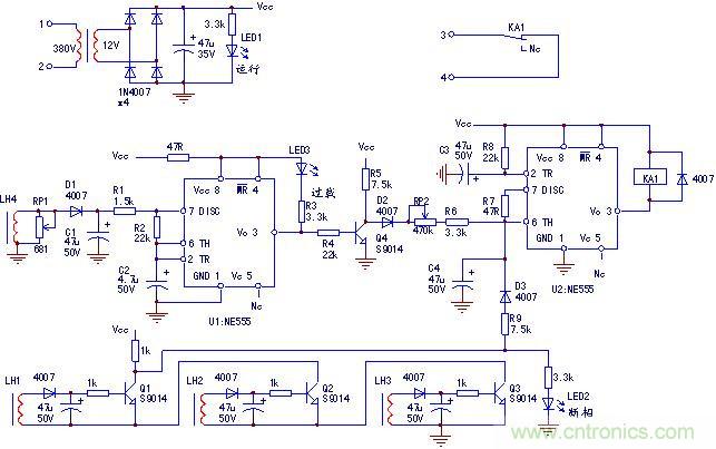 經(jīng)典的電動機保護器電路分析實例