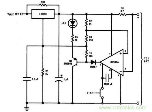 12V電壓充電器電路設(shè)計(jì)圖