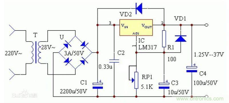 網(wǎng)友分享：DIY一個(gè)LM317 可調(diào)穩(wěn)壓電源