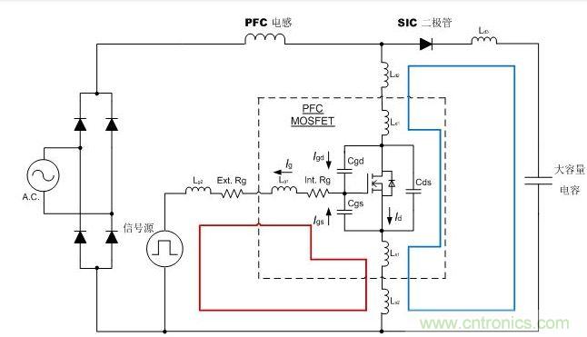 升壓轉(zhuǎn)換器中的TO247封裝MOSFET等效模型和寄生電感