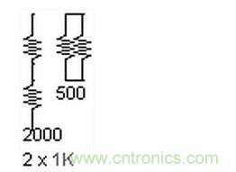 兩個(gè)電阻，兩種組合。這個(gè)很簡單。