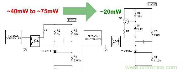 20 mW～55 mW 損耗的任何部分都可以從穩(wěn)壓電路中去除掉