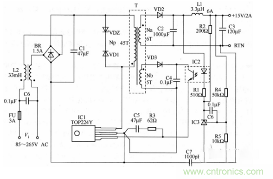 六款簡單的開關電源電路設計，內(nèi)附原理圖詳解