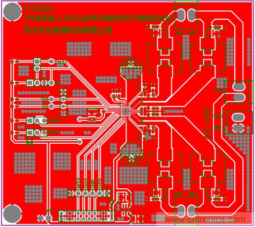 HT566 I2S數(shù)字輸入2x20W立體聲無(wú)電感閉環(huán)D類音頻功放解決方案