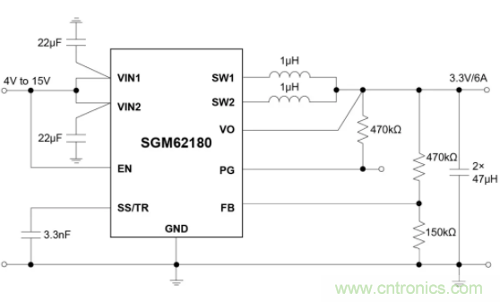 圣邦微電子雙相同步降壓轉換器SGM62180