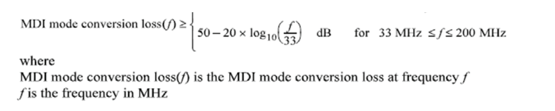 汽車以太網(wǎng)一致性之 MDI 模式轉(zhuǎn)換損耗測試