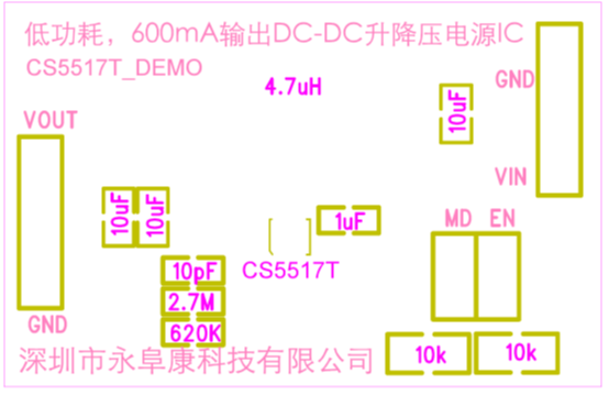 如何運用升降壓芯片CS5517實現(xiàn)鋰電池穩(wěn)定輸出3.3V/3.6V（1.2-5V）的電壓？