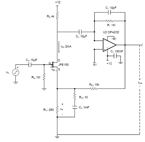 如何使用分立式 JFET 放大低噪聲電路中的小信號(hào)？