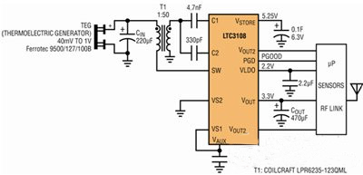 基于無線傳感器超低功率能量收集器的供電系統(tǒng)設(shè)計(jì)