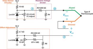 使用模擬溫度傳感器的熱電偶冷端補(bǔ)償