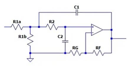 二階運算放大器的低通、帶通和高通濾波器設(shè)計