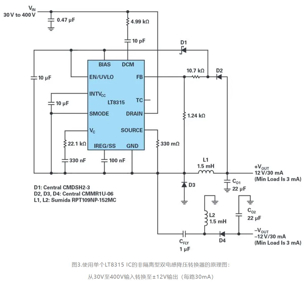 單個(gè)IC也能構(gòu)建緊湊、高效的雙極性穩(wěn)壓器