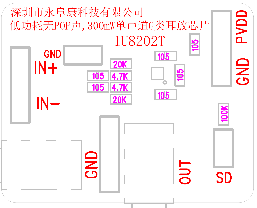 IU8202 適用于OWS耳機(jī)的無(wú)POP聲超低功耗400mW單聲道G類耳放IC方案