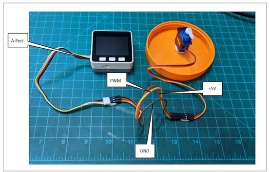 使用 M5Stack 內(nèi)核控制基于電位器的伺服電機(jī)